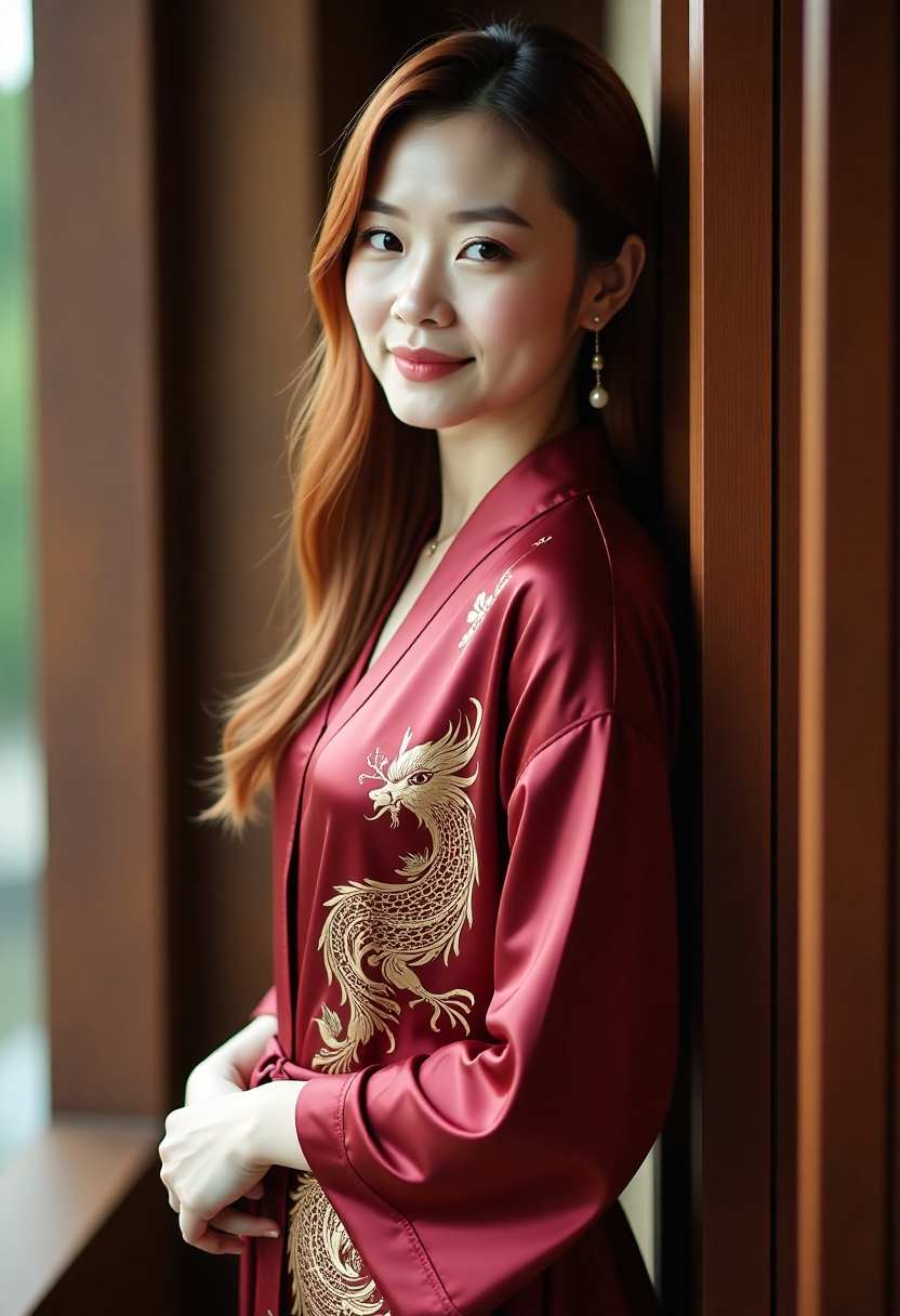 女孩在公交车站帮助迷路的小朋友